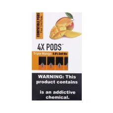 Картриджи 4X Pods (4 шт) Triple Mango 68 мг